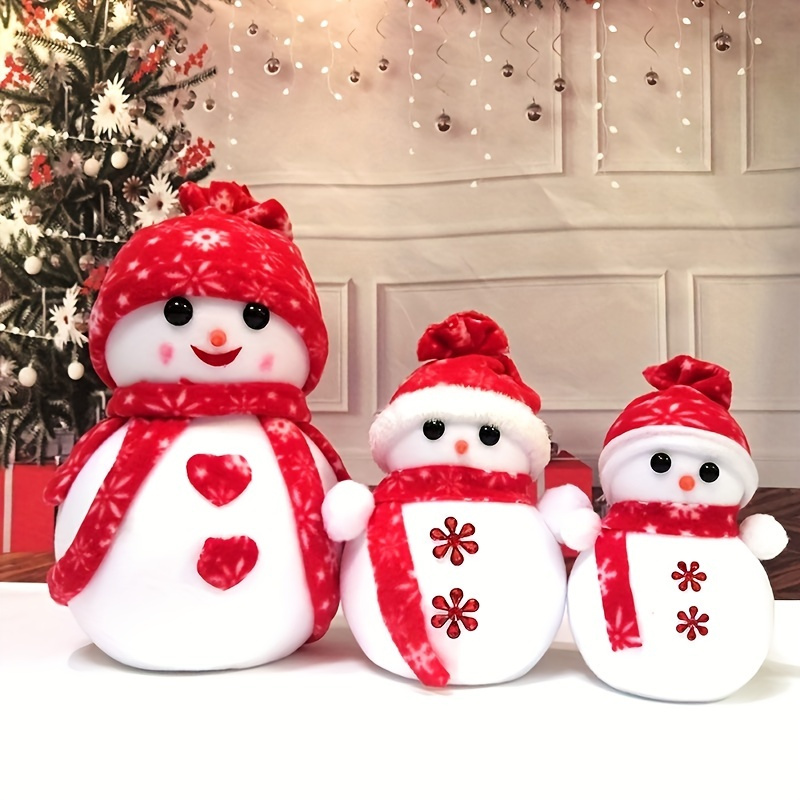 

1pc Christmas Snowman Doll, Christmas Decorations, Christmas Eve Scene , Window Snowman Decorations, Children's Christmas Gifts, Small Snowman Christmas Decorations