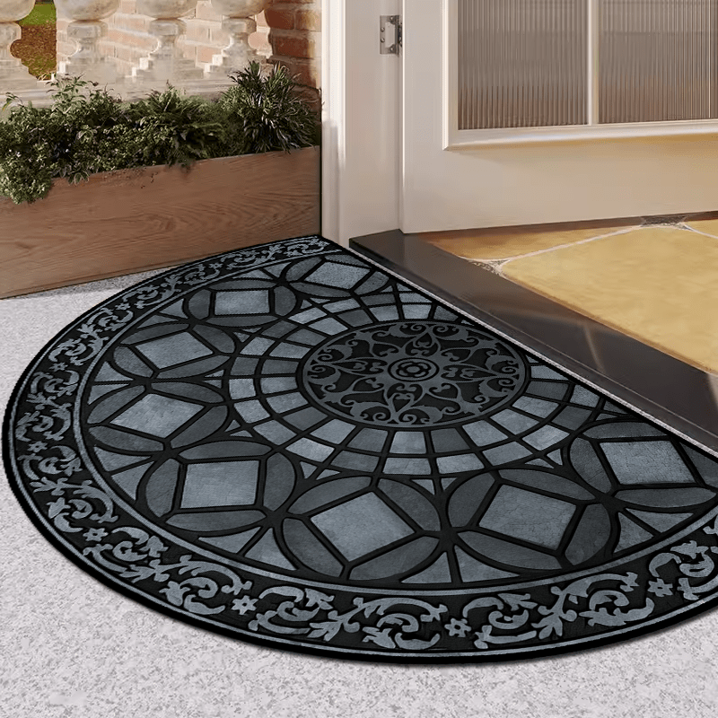 luxury   welcome mat thick non slip high quality   with dot plastic bottom for home decor retro style door bedroom balcony carpet details 2