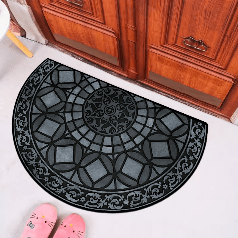 luxury   welcome mat thick non slip high quality   with dot plastic bottom for home decor retro style door bedroom balcony carpet details 6