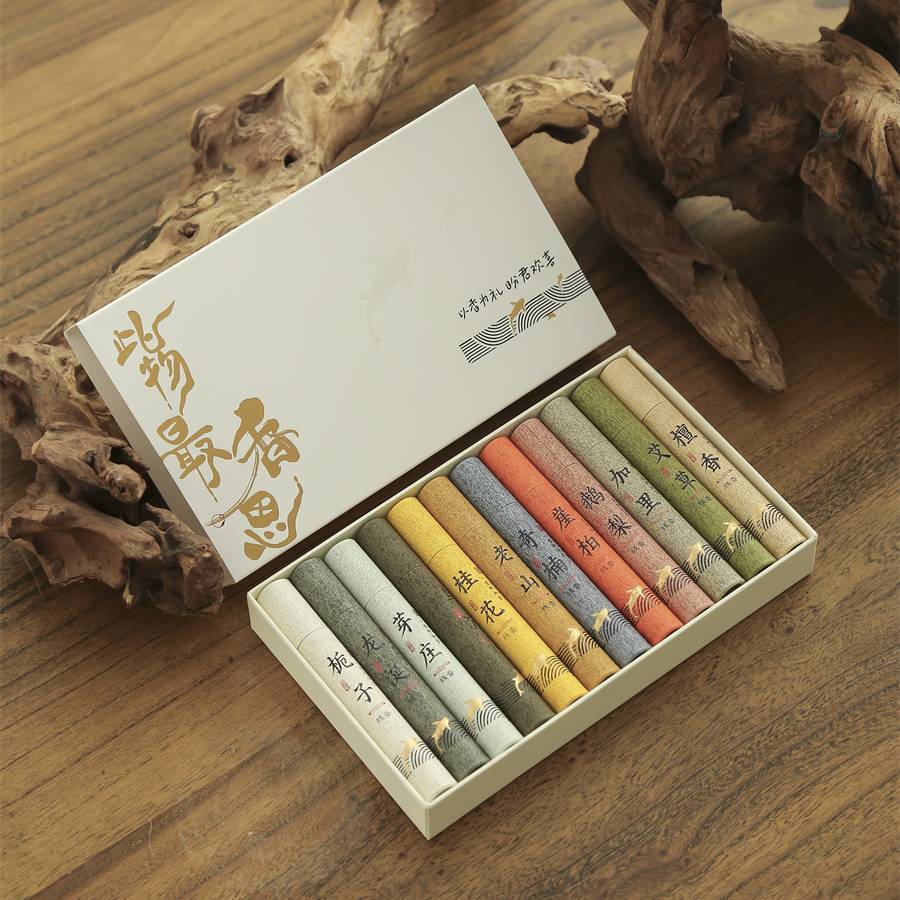 

12 Scents Aromatherapy Incense Gift Set - 240 Sticks Plant-based Fragrance, Home Indoor Air Freshening Incense Without Feathers