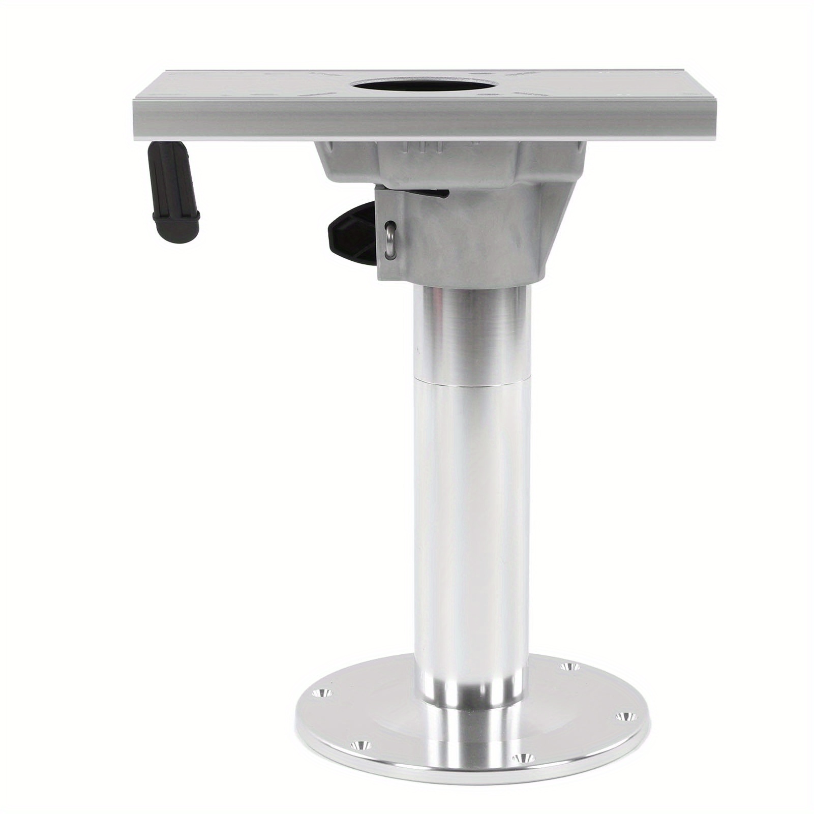 

High- Quality Adjustable Aluminum Seat Pedestal 330‑ 480mm Height Adjustable Swivel Lockable With Slide Rail For Boat Vehicle, Resistant Anodized Material, Tools And Accessories