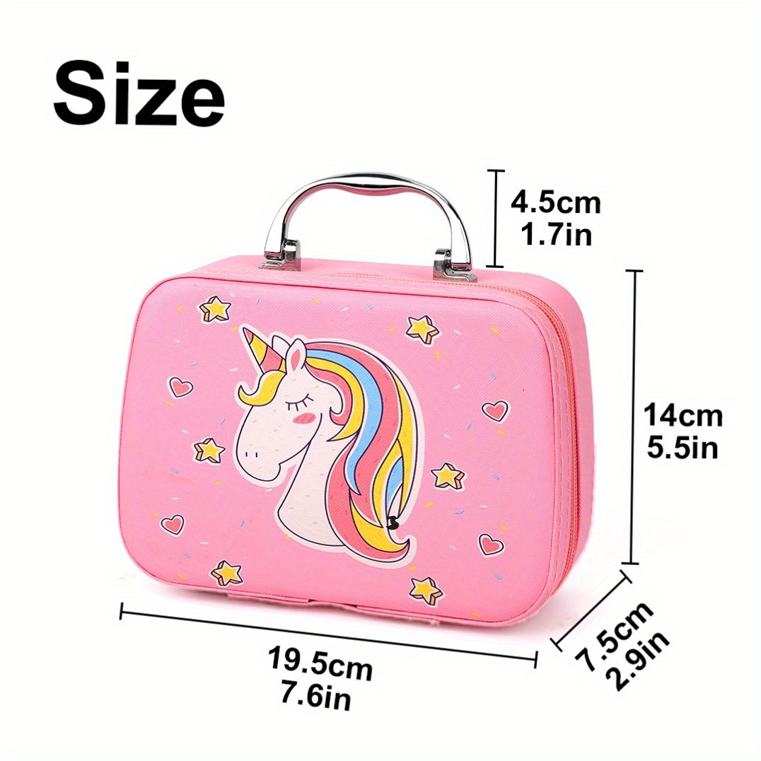 UMU Set De Belleza De Madera De 17 Piezas | Juego De Maquillaje Infantil | Regalo Para Niñas De 3 A 6 Años Con Neceser Y Accesorios