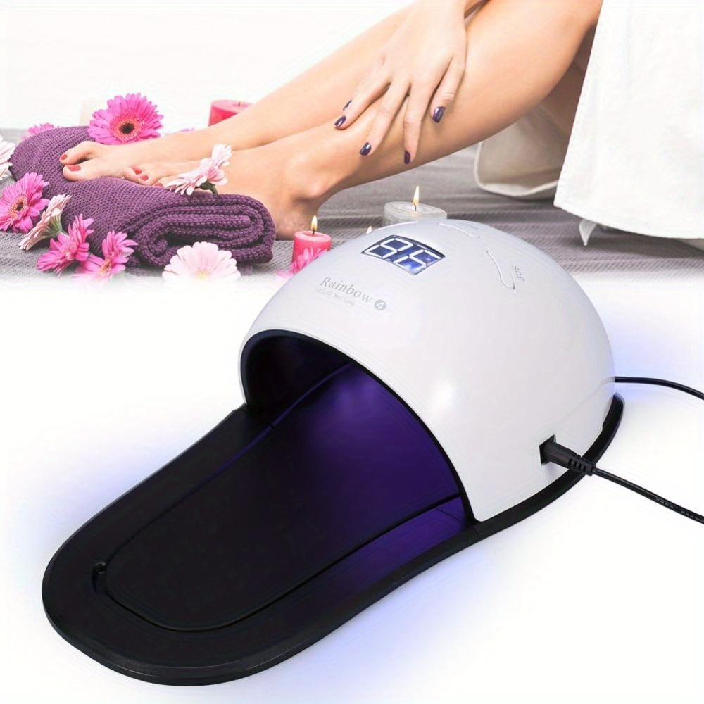 

48w Led Nail Lamp, Nail Uv Gel Polish Quick Drying Curing Dryer Machine Manicure Pedicure Nail Art Tool With Foot Pads(white)