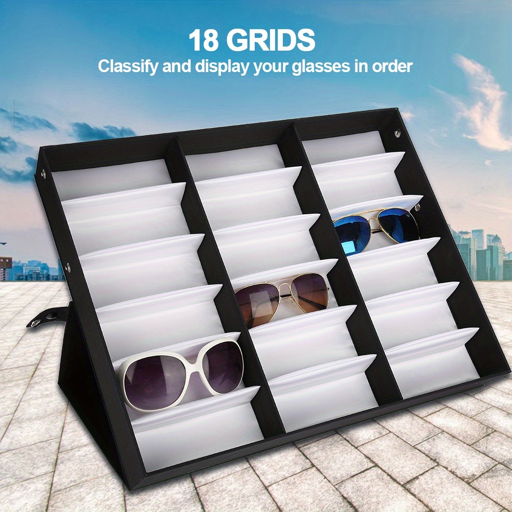 

18 Display Case Sunglasses Storage Box O Rganizer Jewelry Display Box