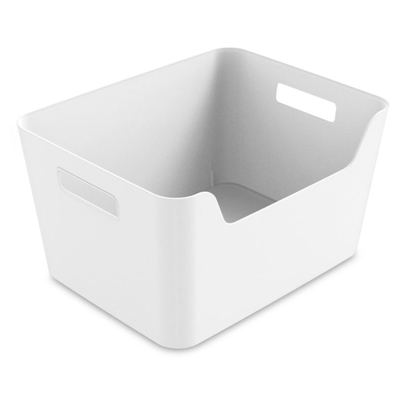 

Large Easy Access Plastic Storage Bin, White