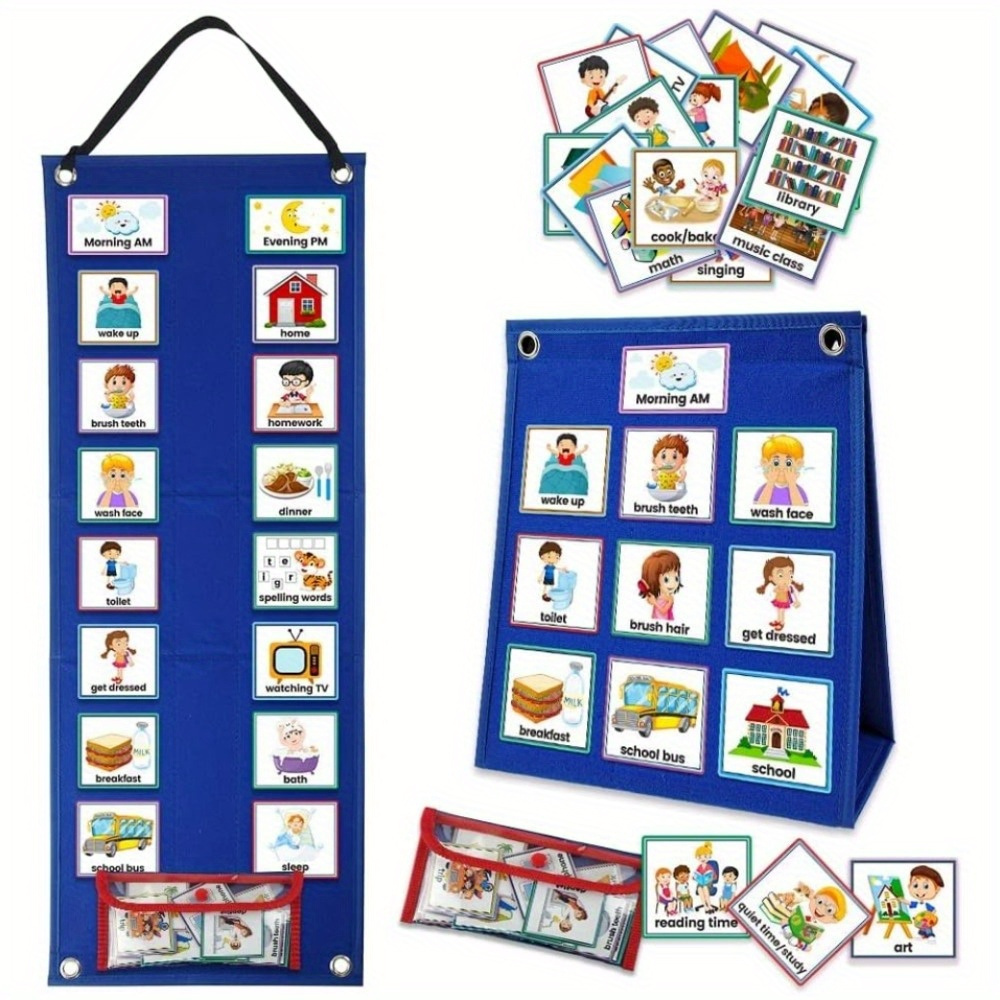 

Visual Schedule Chart Daily Routine Cards 70 Pieces Multiple Routine Cards Behavioral Tool Wall Planner-home, School, Chores, Outings