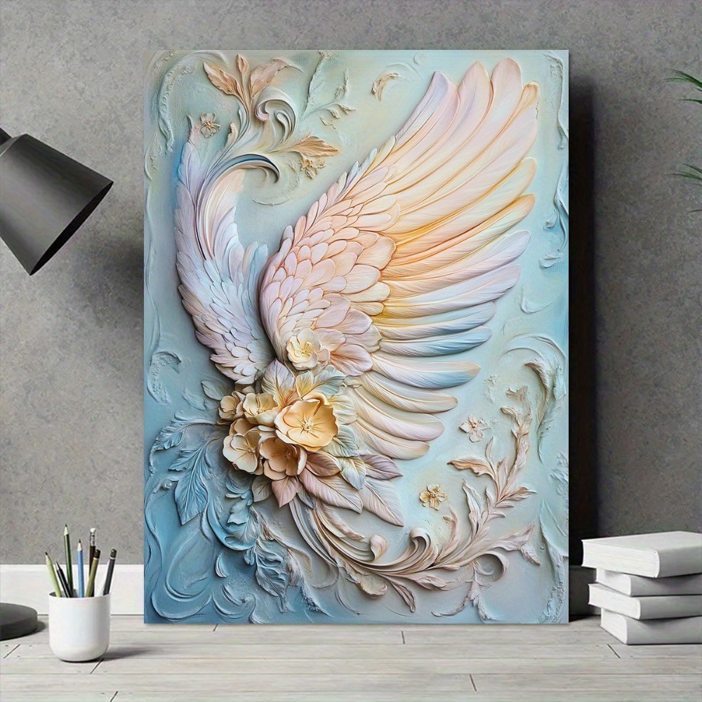 

3d Embossed Colorful Wood Frame Canvas Painting Wall Art Print, Waterproof Printed Artwork, Home Decor For Living Room, Bedroom, Office, Kitchen, Dining Room And Bar - Unique Pattern Wall Art Decor.