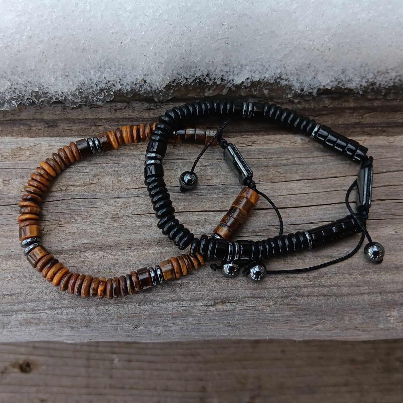 

Stylish 6mm Eye & Beaded Bracelet - Perfect Gift For Men, , , And Fathers