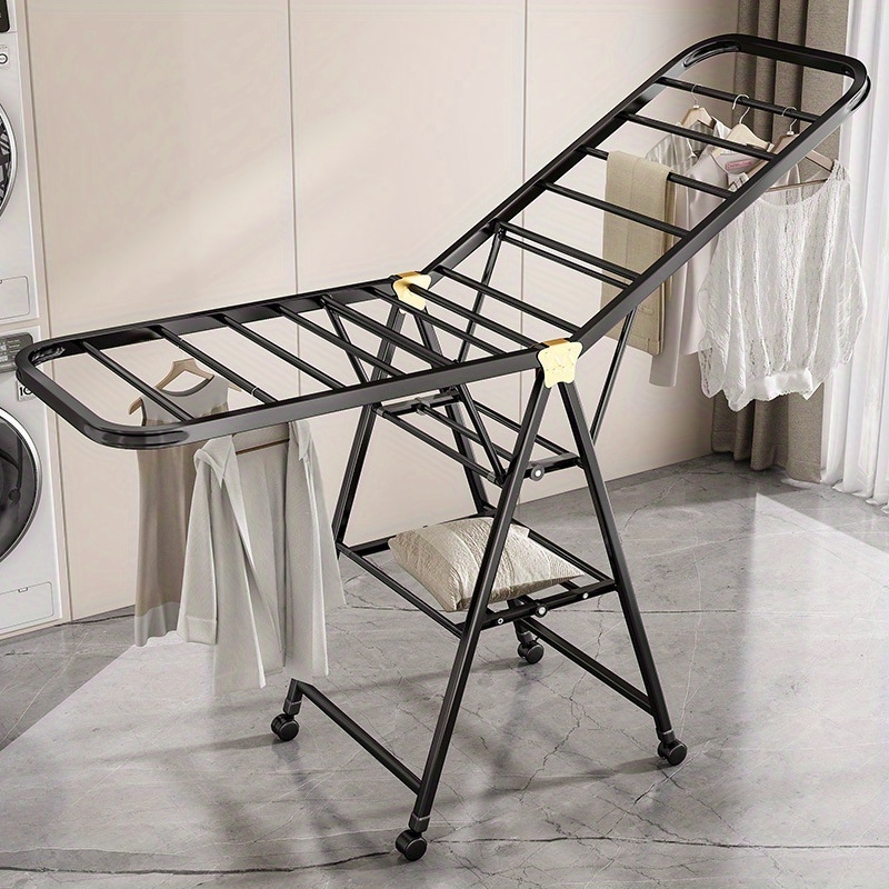 

Heavy Duty Metal Drying Rack - 3-level Portable Laundry Drying Rack With 21 Rails, Freestanding Clothes Drying Frame For Indoor & Outdoor Use, Lightweight, Easy Assembly, Under 30 Lbs