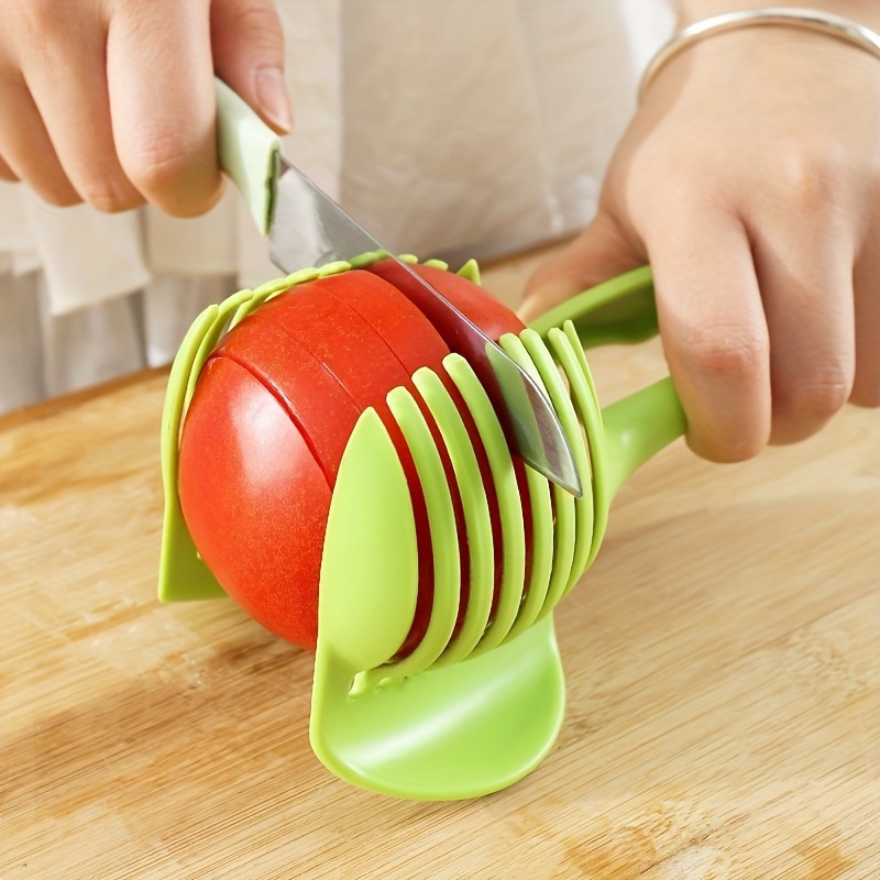 

1pc Kitchencraft Plastic Fruit Holder - Round Food Clip For Tomato, Lemon, Egg - Safe For Food Contact - Cutting Rack - Kitchen Gadget Tool