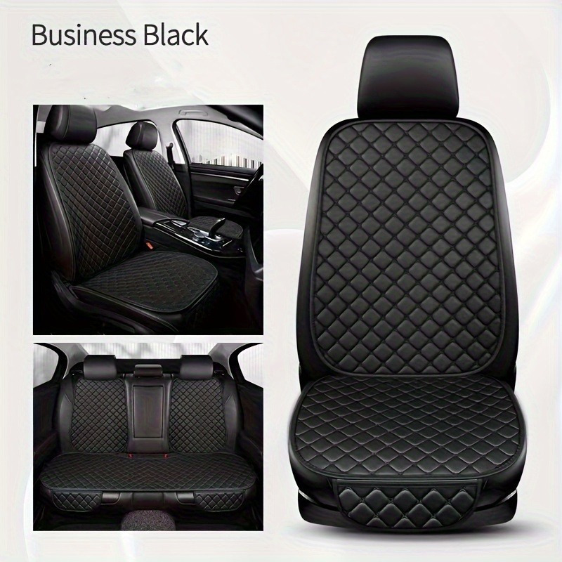 

7pcs Luxury Leather Car Seat Cushion Set - Fit, Diamond Embroidery, Non-slip For All Leather Car Seat Covers Full Set