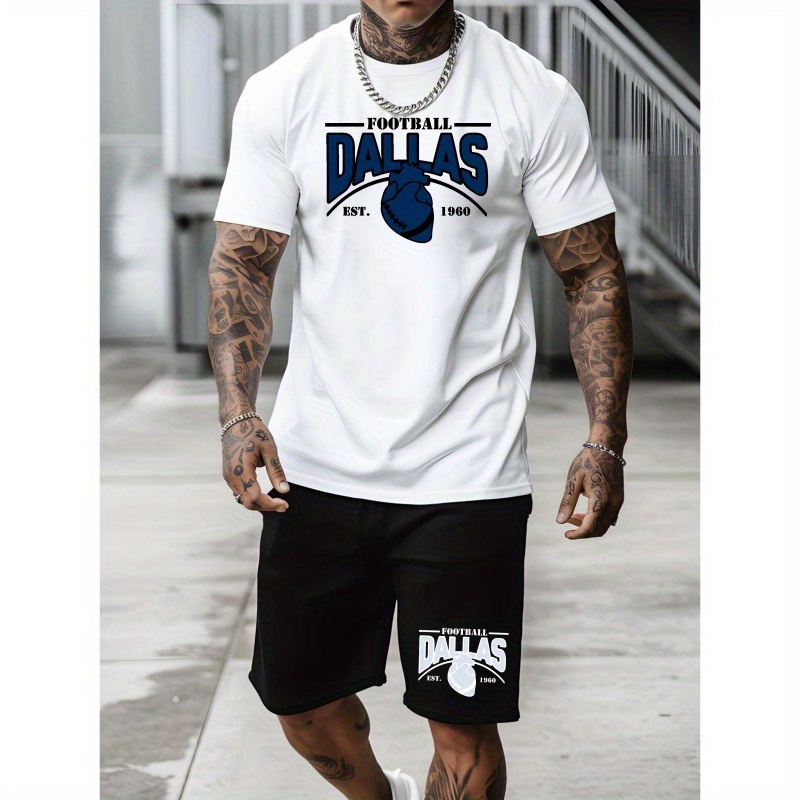 

- Sportswear Set - Printed Tee & Drawstring , Polyester
