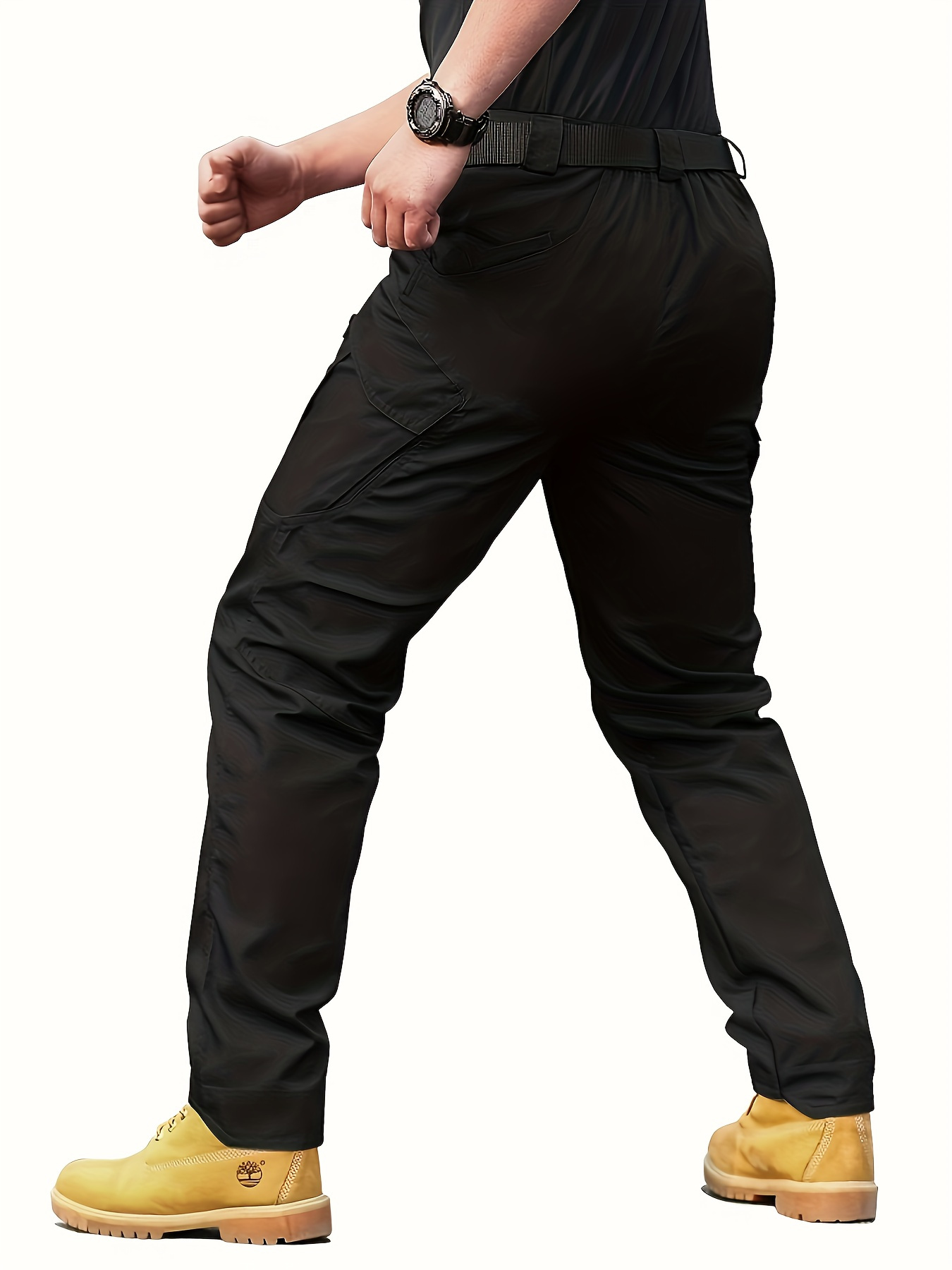 Mens High-Performance Tactical Cargo Pants, Sweatproof for Outdoor Hiking - Durable, Multi-Pocket Design, All-Weather Wear Resistance