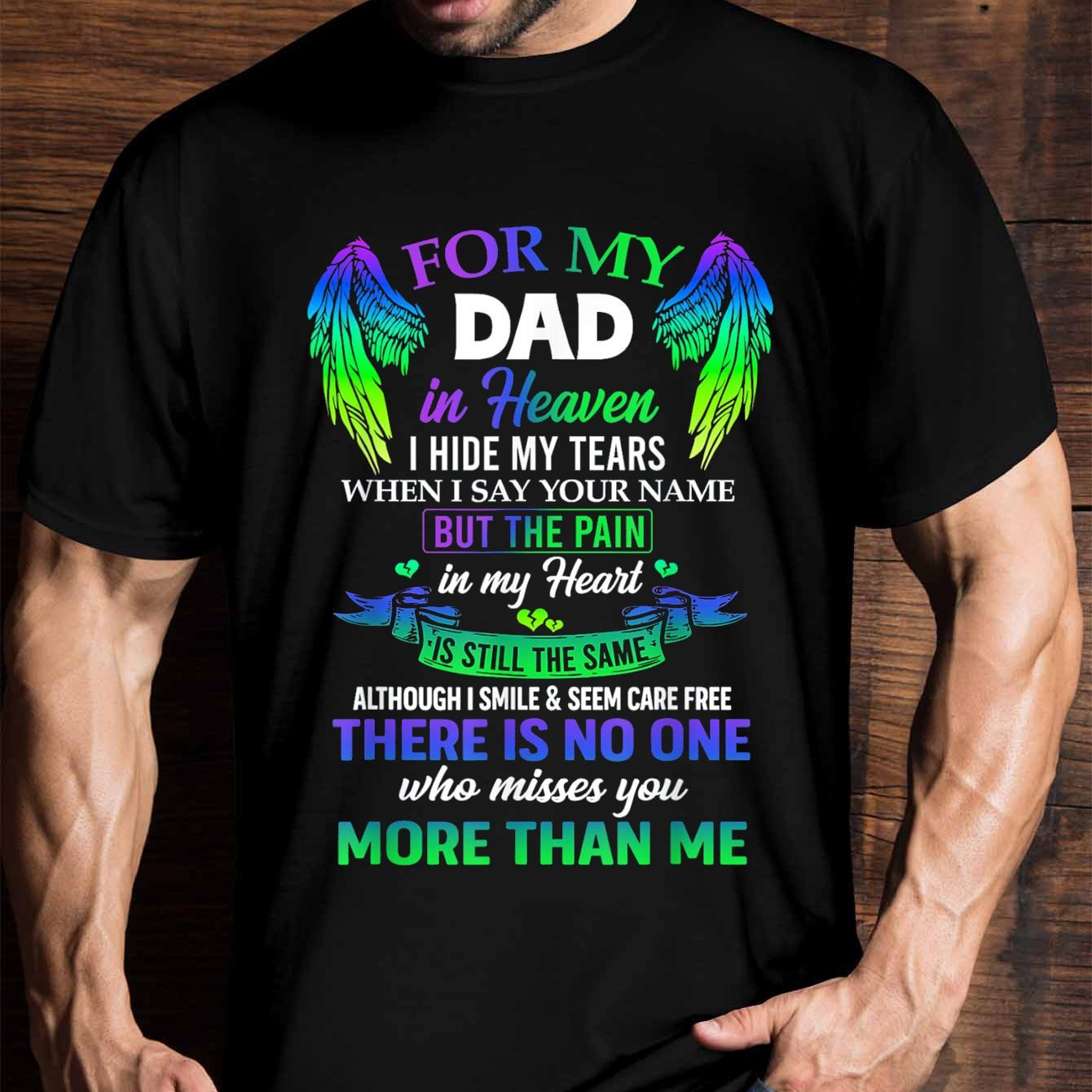 

Fathers In Heaven, Touching Tribute To Father T-shirts, Men's Women's Sympathy Gifts, Family Commemorative T-shirts, Short Sleeve , Classic Fit, Round Neck, T-shirts