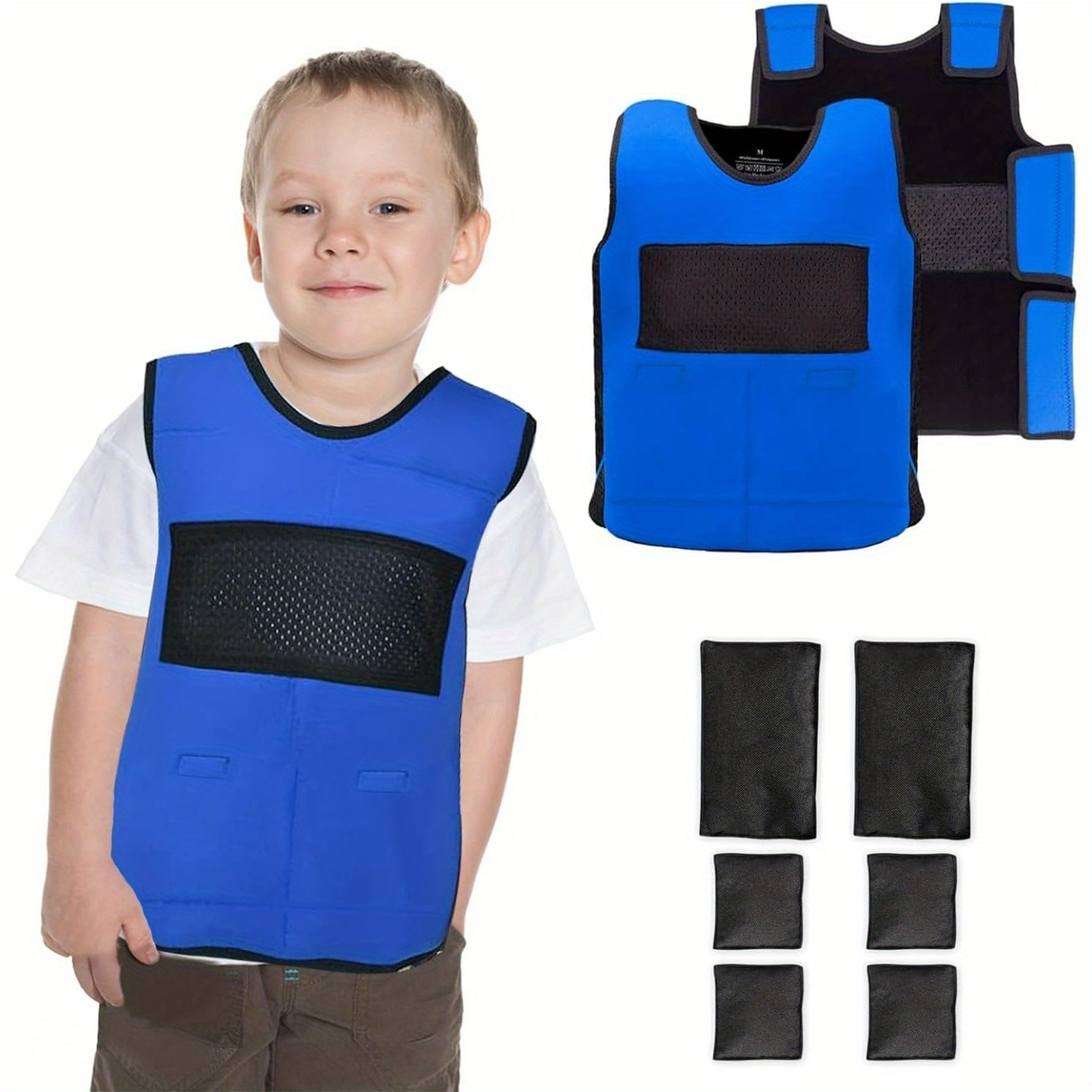 

Weighted Vest For Kids (small, Ages 4 To 7) With Vest For Kids Including 6 Removable Weights