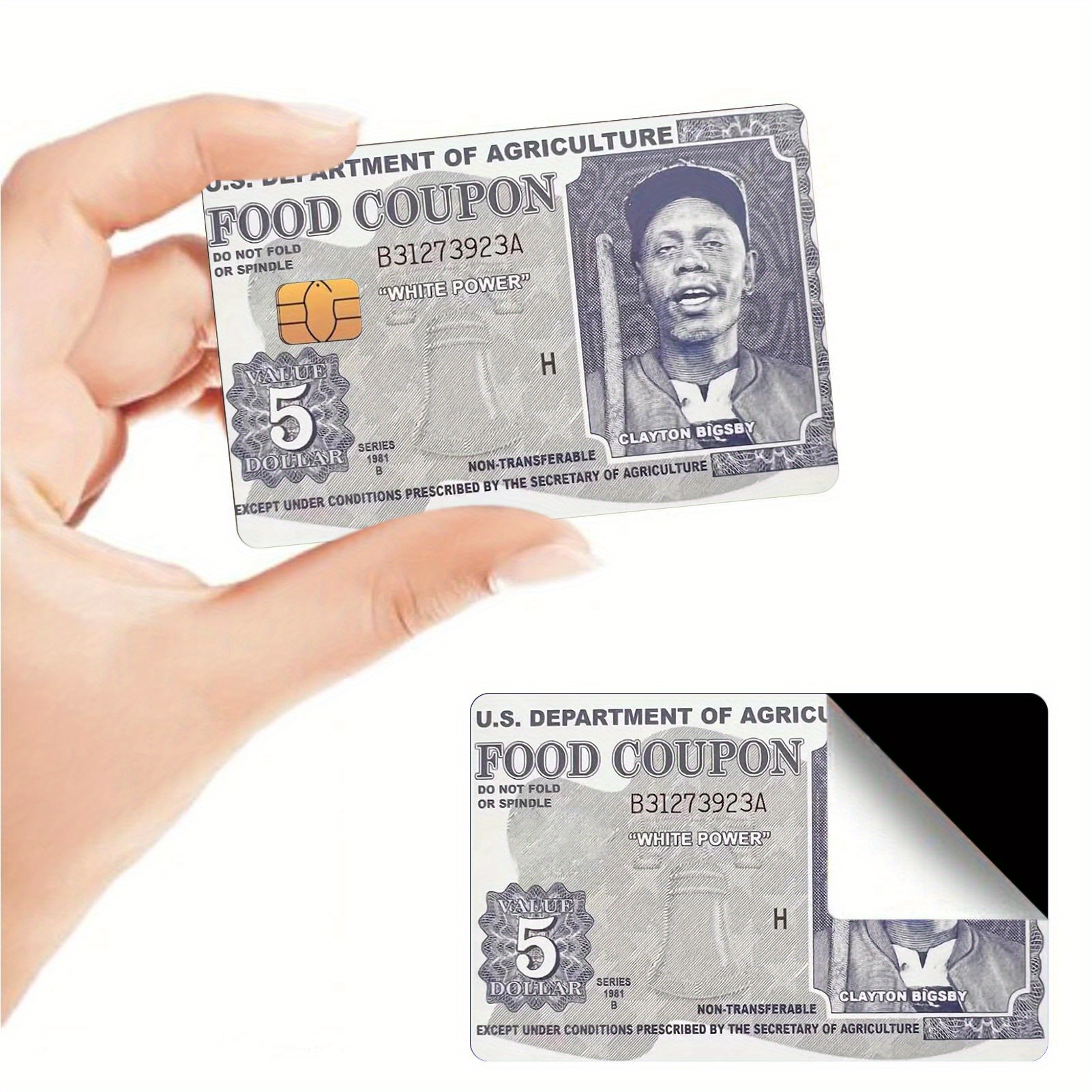 

2-pack Pvc Food Coupon Card Protective Skins For Ebt, Key & Bank Cards - Durable, Easy Apply Sticker Covers - Bubble-free, Waterproof Personalized Protector Films