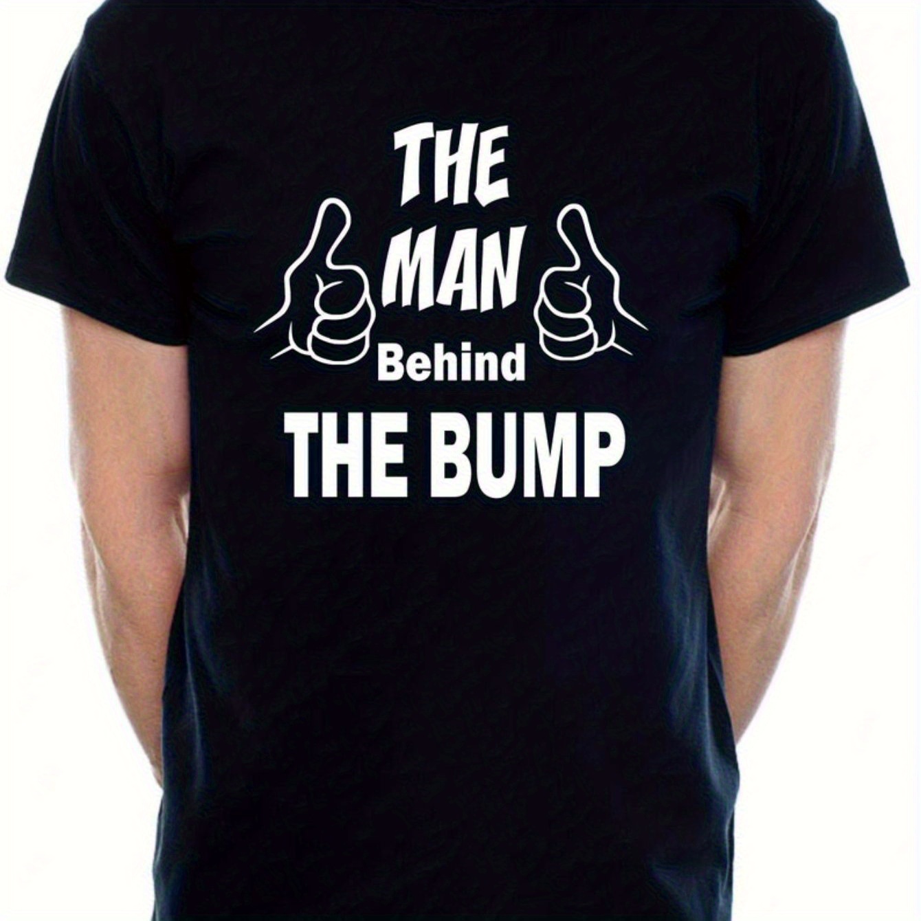 

1 Cotton Men's Fun T-shirt " Bump" New Dad Gift, Sports Fitness