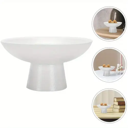 elegant white ceramic serving dish decorative display for food contact kitchen centerpieces weddings parties 4 72x4 72x2 dessert table display set