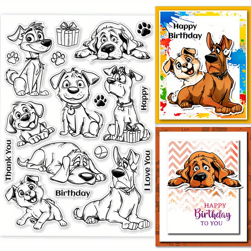 

Dog-themed Pvc For Scrapbooking, Card Making, And Album Decor - 8.27x5.83 Inches