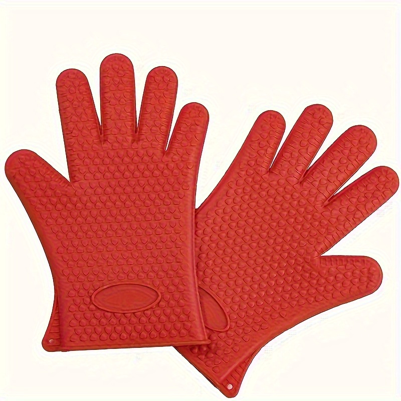 

2 paires/1 paire de gants épais en silicone, gants résistants à la chaleur en silicone, imperméables, utilisés pour , les grillades, les grillades, le nettoyage ménager, les ustensiles de cafétéria