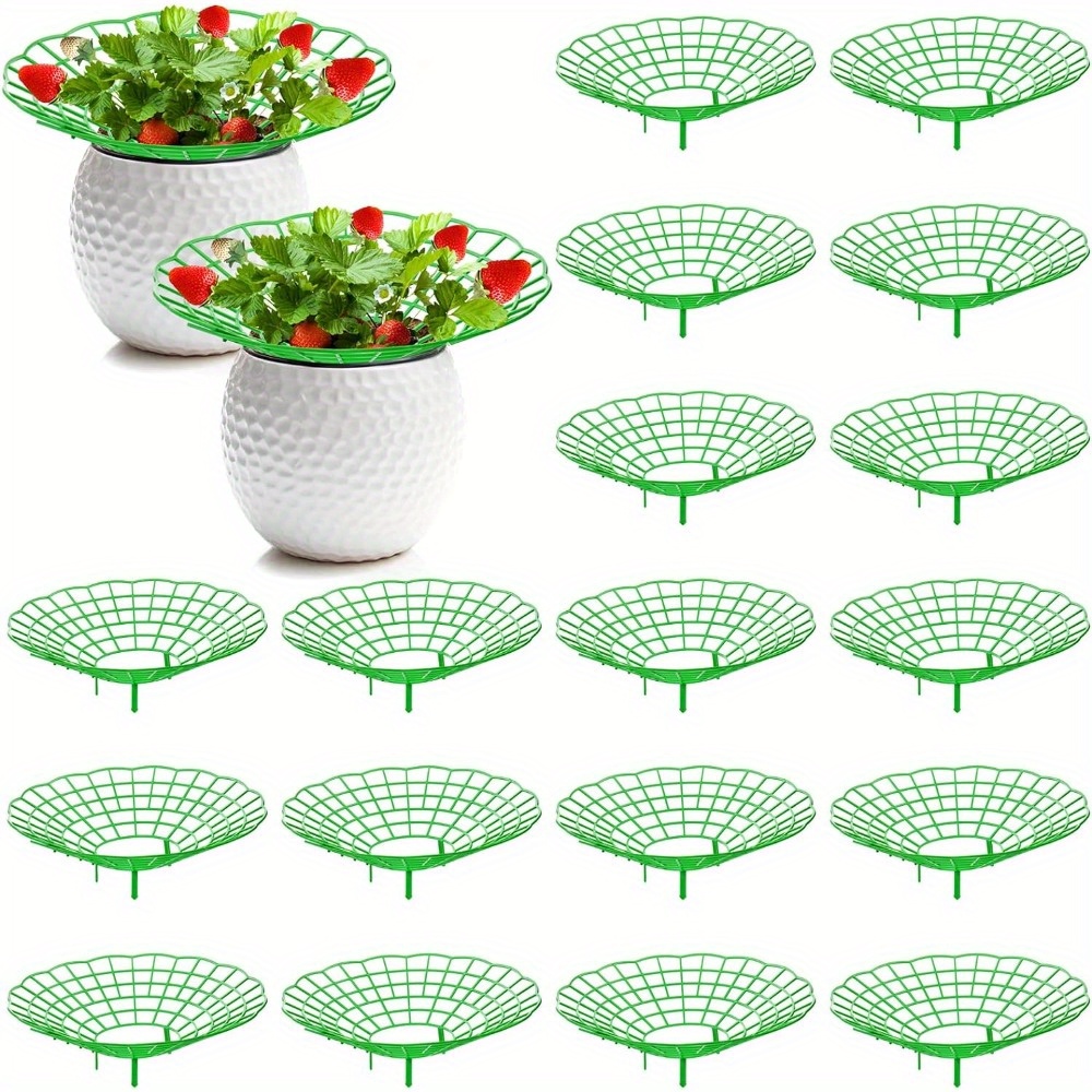 

20 Pack Strawberry Supports, Strawberry Plant Stand With 3 Sturdy Legs, Strawberry Growing Racks, Strawberry Growing Frame Holder Cage, Keeping Berries Clean