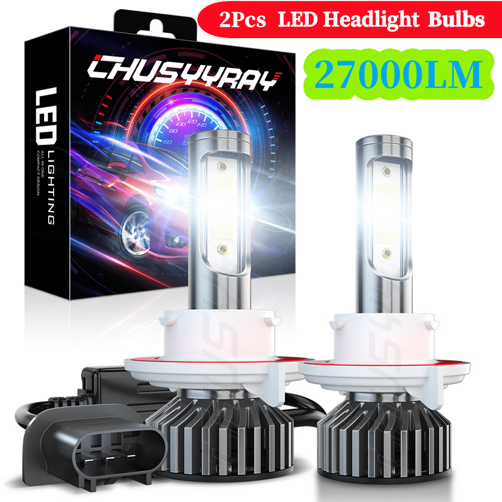 

2pcs 9008/ H13 Led Headlight High/ Low Beam Bulbs Kit 12v 80w 6000k Cool White 27000lm Tow-sided Ultra Bright Cob Chip Plug And Play