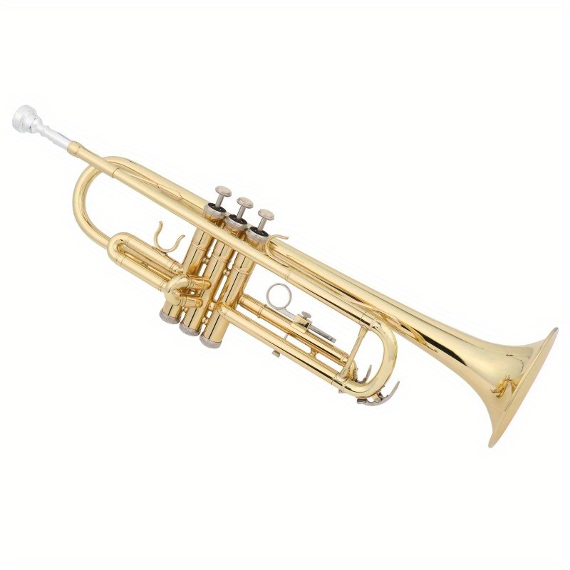 

Ubesgoo Beginner Gold Brass Bb Trumpet With Care For Student School Band