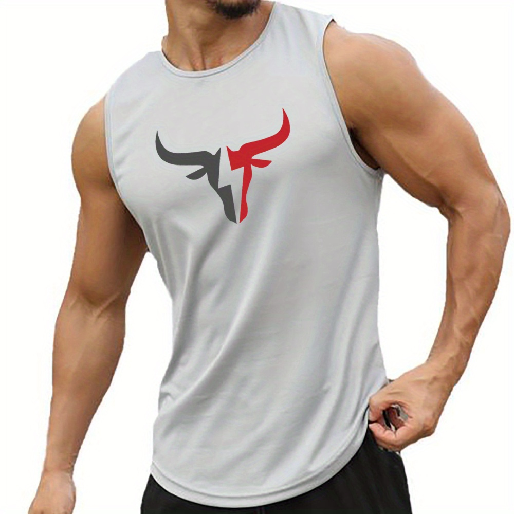 

Men's Athletic Tank Tops - Summer Sleeveless Shirts - Breathable, Quick-dry Knit Fabric - Muscle Fit Crew Neck Sportswear - Polyester & Elastane Blend - Solid Color Basketball Training Vests