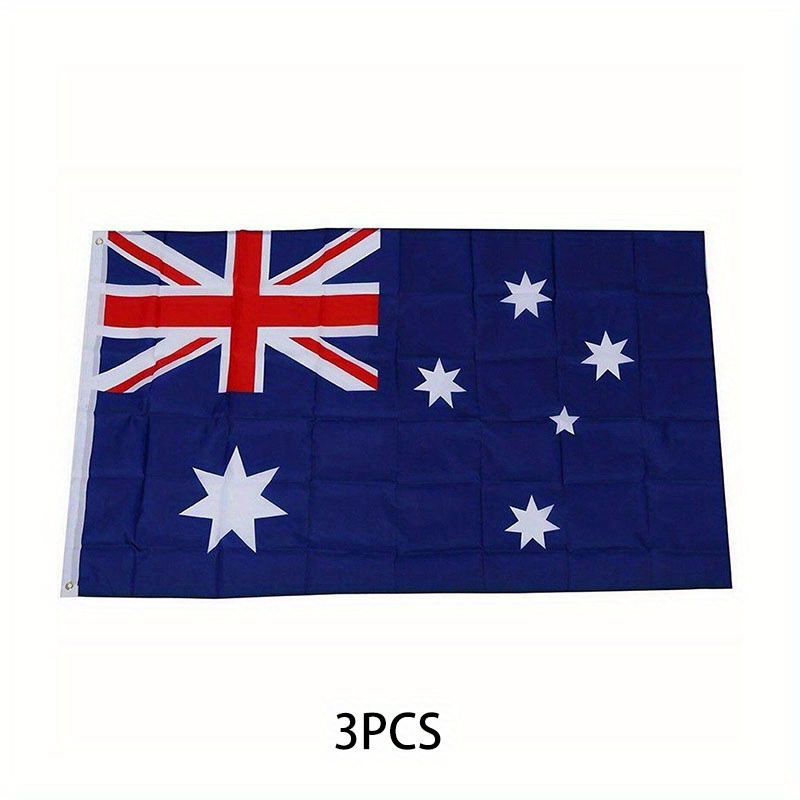 TEMU 3pcs Large Australian Australia Flag, Outdoor Garden Flag, Outdoor Decor, Yard Decor, Garden Decor, Outside Decor