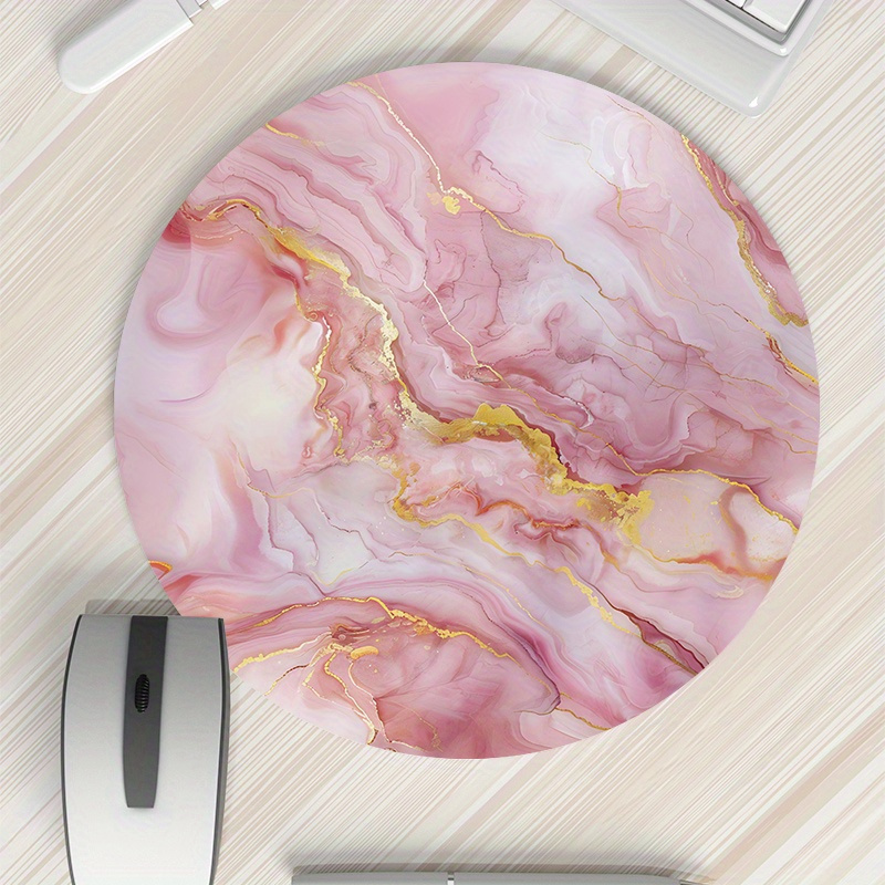 

1pc Pattern Round Mouse Pad For And , Texture, , And - Desk Mat, For Gamers And Study