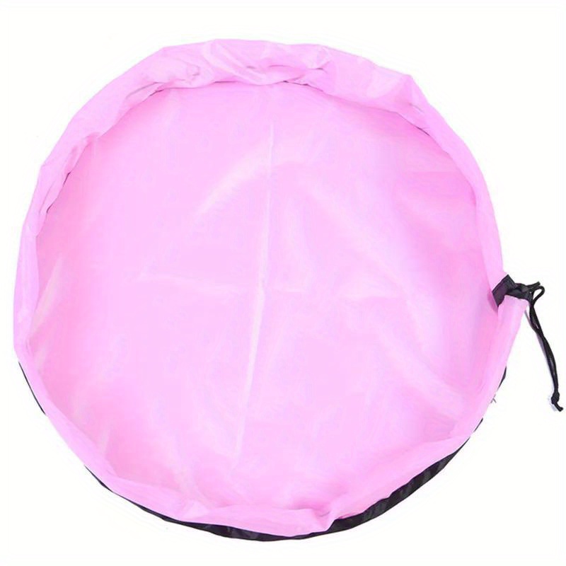 reusable oxford cloth storage bag multipurpose portable organizer for toys party supplies non food contact round bag with drawstring closure details 3