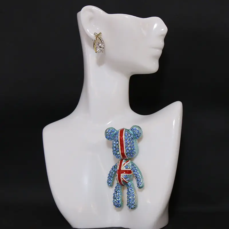 элегантная брошь-медведь вращающаяся роскошный аксессуар для костюмов, пальто, детали 1