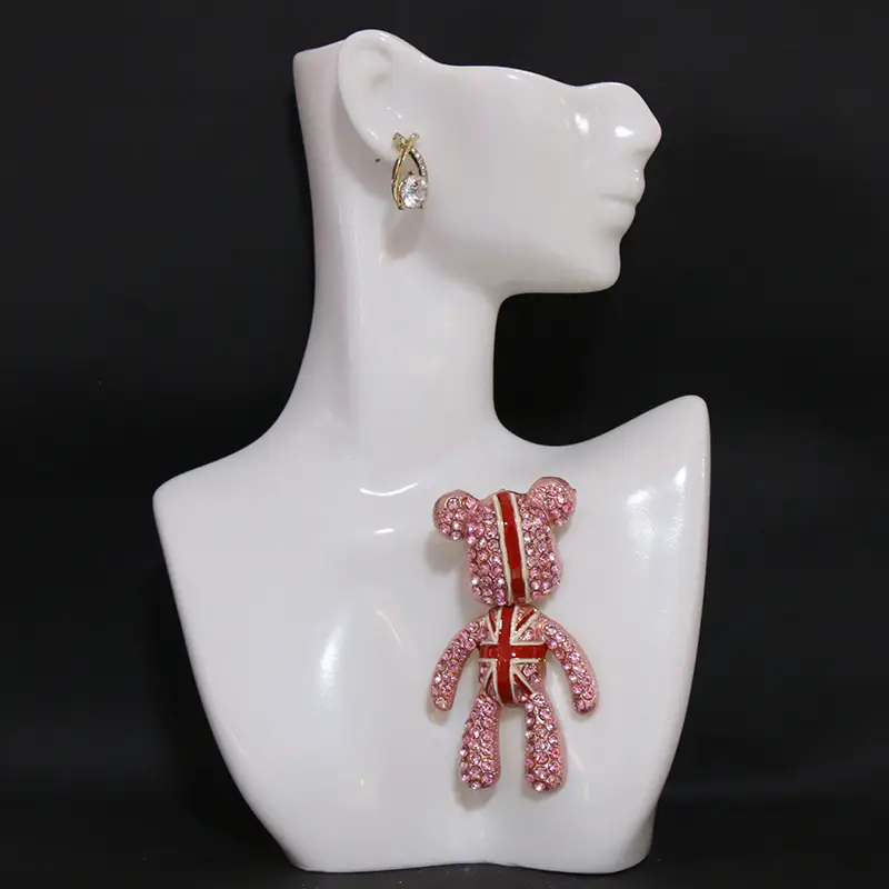 элегантная брошь-медведь вращающаяся роскошный аксессуар для костюмов, пальто, детали 2