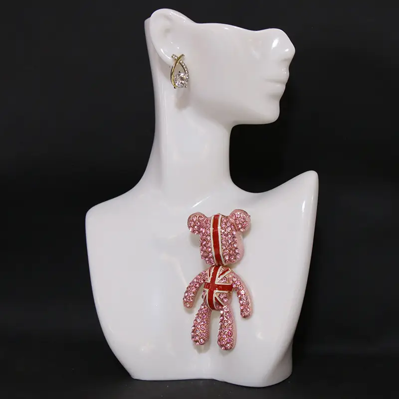 элегантная брошь-медведь вращающаяся роскошный аксессуар для костюмов, пальто, детали 3