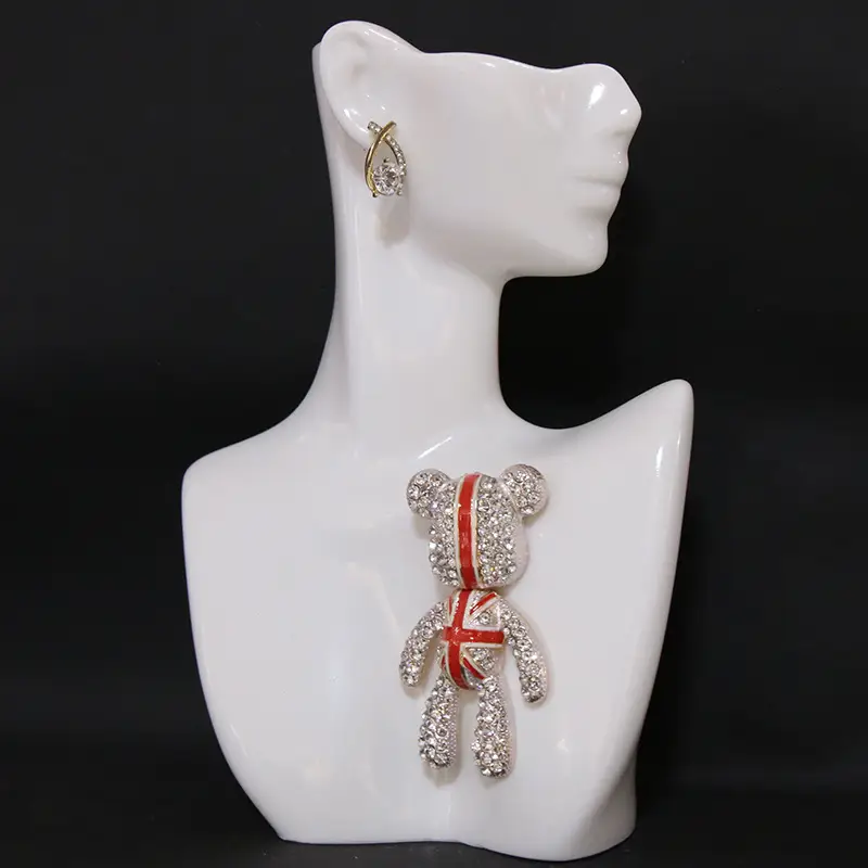 элегантная брошь-медведь вращающаяся роскошный аксессуар для костюмов, пальто, детали 5