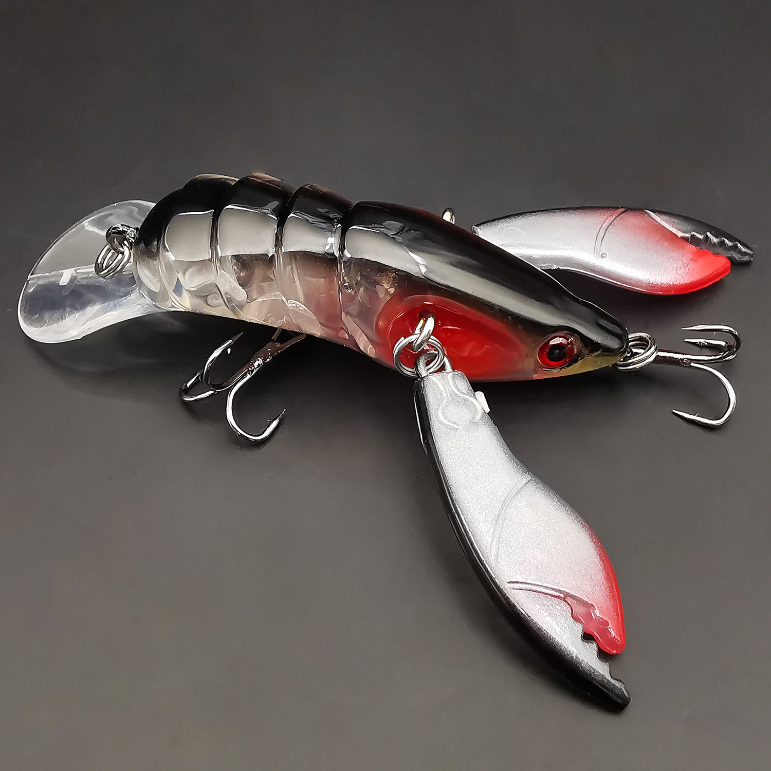 TEMU 1pc Anfs Jointed Lure - Ultra-realistic Crawfish//jerkbait Suitable For Saltwater & Freshwater Fishing, Baits For Catching Trout, Pike, Walleye,