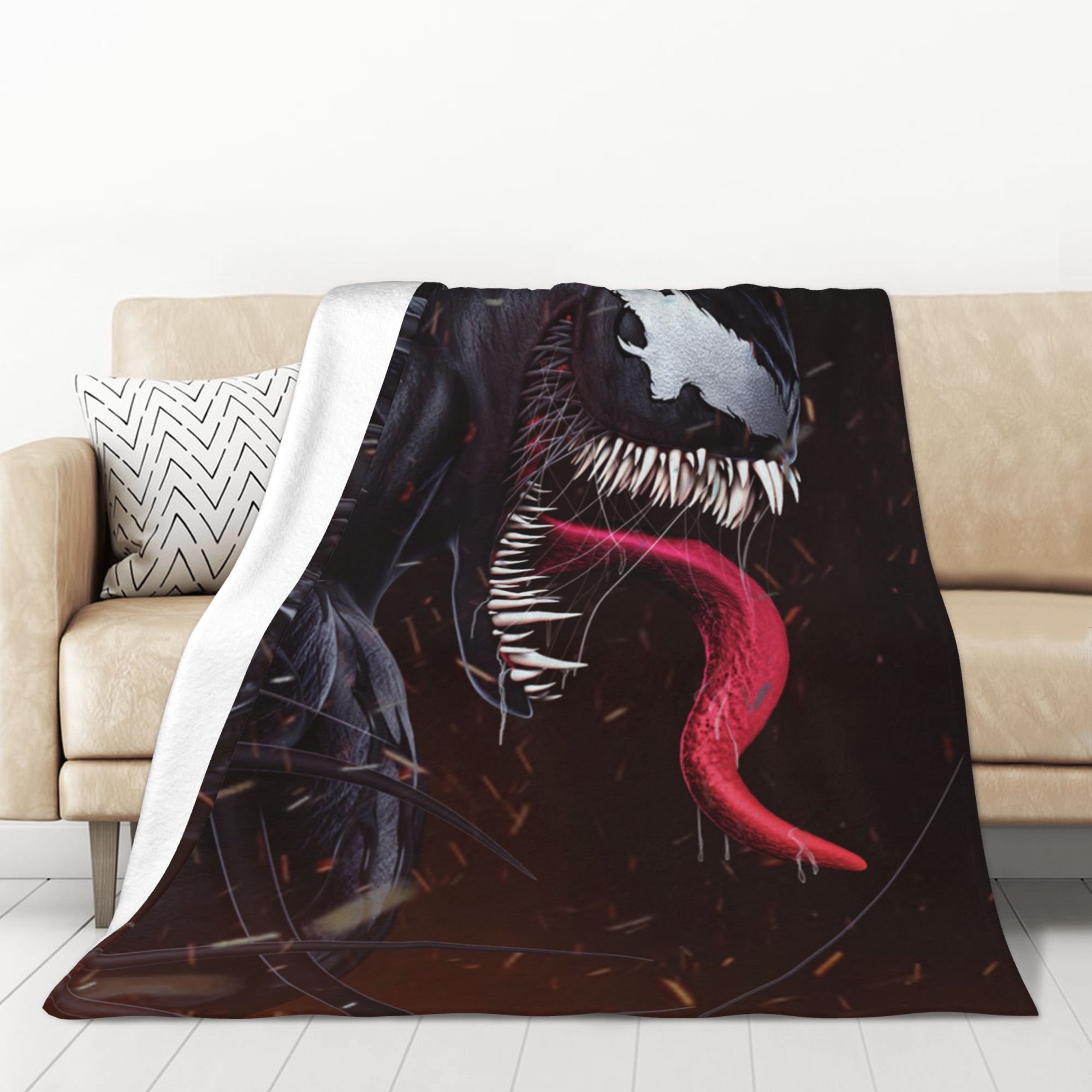 

Glam Style Anime-themed Movie Print Throw Blanket, Warm Polyester Flannel Fleece, All-season Cozy Sofa Bed Blanket For Living Room, Bedroom, Picnic, Travel, Camping, Christmas, Wedding, Birthday Gift