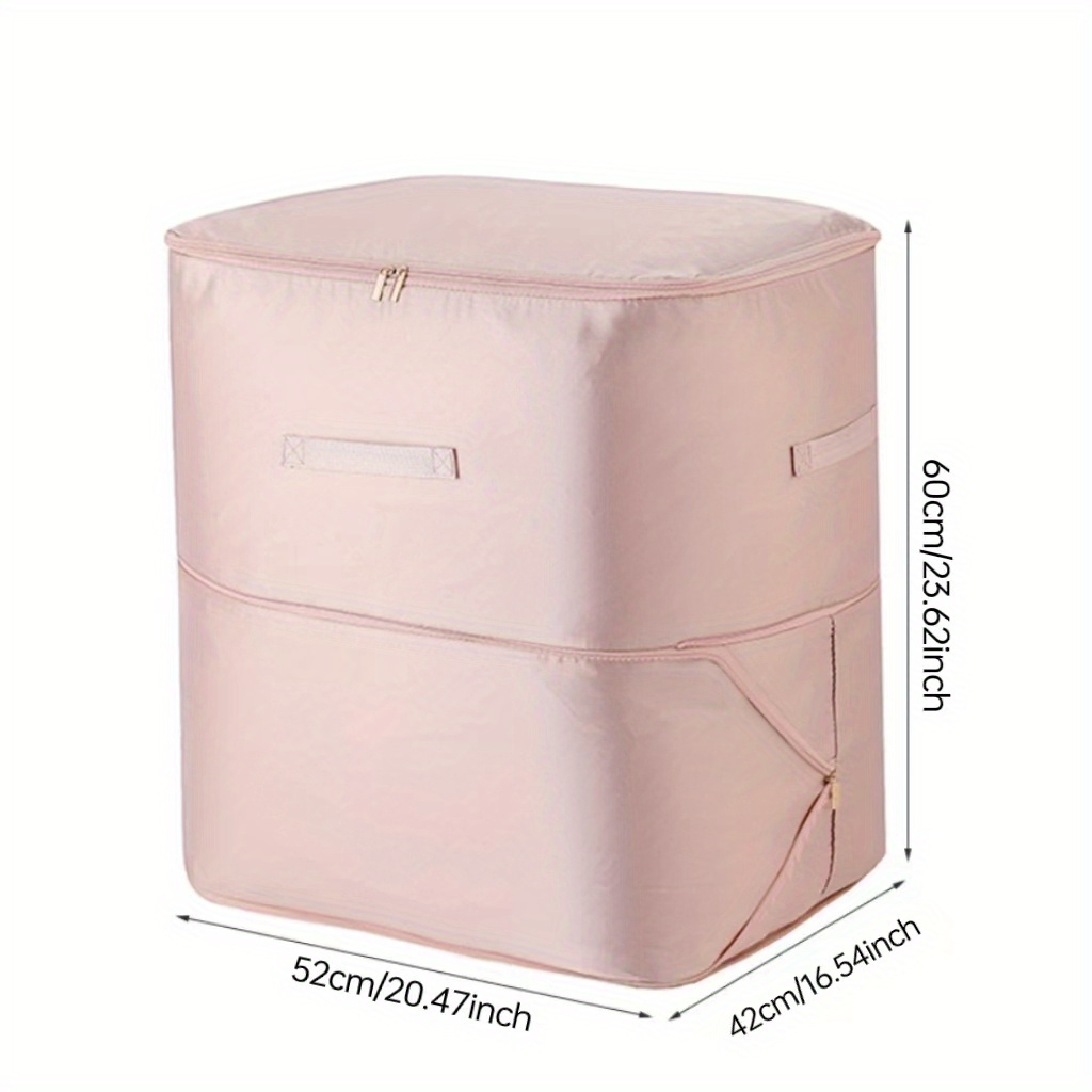 TEMU 1pc -saving Self-compression Storage Bag, Portable Satin Compression Storage Bag For Clothes Quilt Blankets & Bedding
