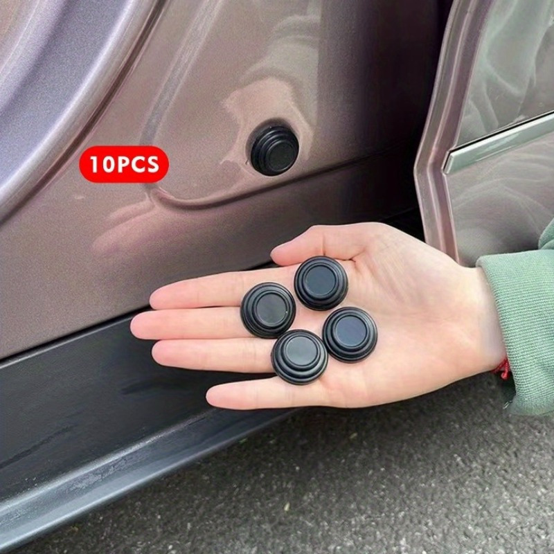 10pcs Car Door Shock Absorbing Gasket, 1.1" Door Closing Buffer Pad, Door Side Sound Insulation Protection Self-adhesive Device, Car Exterior Accessory