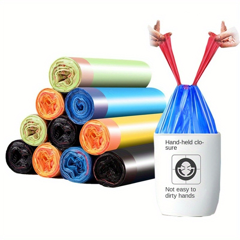 

75 Pcs Small Drawstring Garbage Bags 4 Gallons, Plastic Trash Can Trash Liner 15 Liters Bathroom Bathroom Bedroom Office Toilet