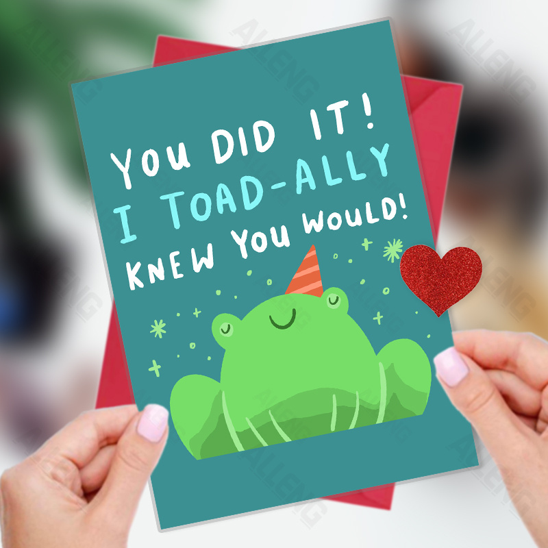 

Co. '' Card - Fun Toad , Includes Envelope, New Jobs & Driving Tests