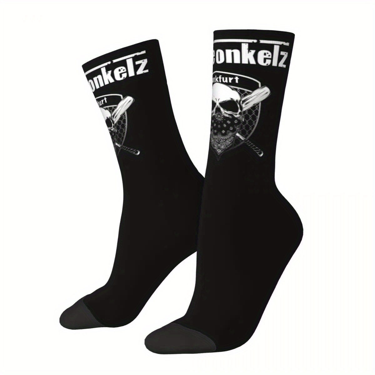 

1 Pair Of Seamless 3d Printed Rock Music Novelty Socks