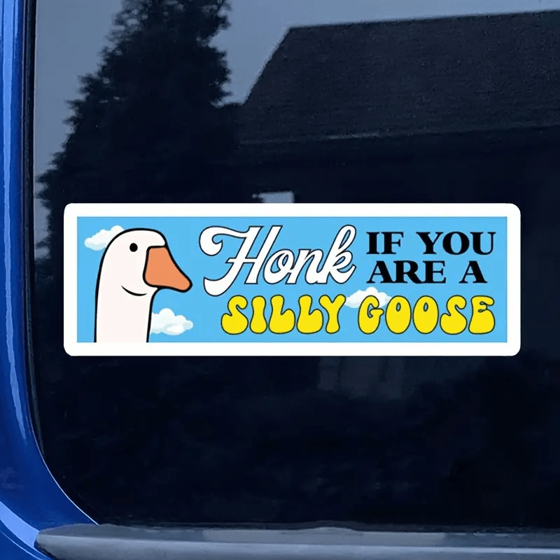 

Vinyl Decal "honk If You Are A Silly Goose" - Funny Pet Design For Car And Laptop, Durable Outdoor-grade Adhesive Graphics, Unique Vehicle And Notebook Decoration