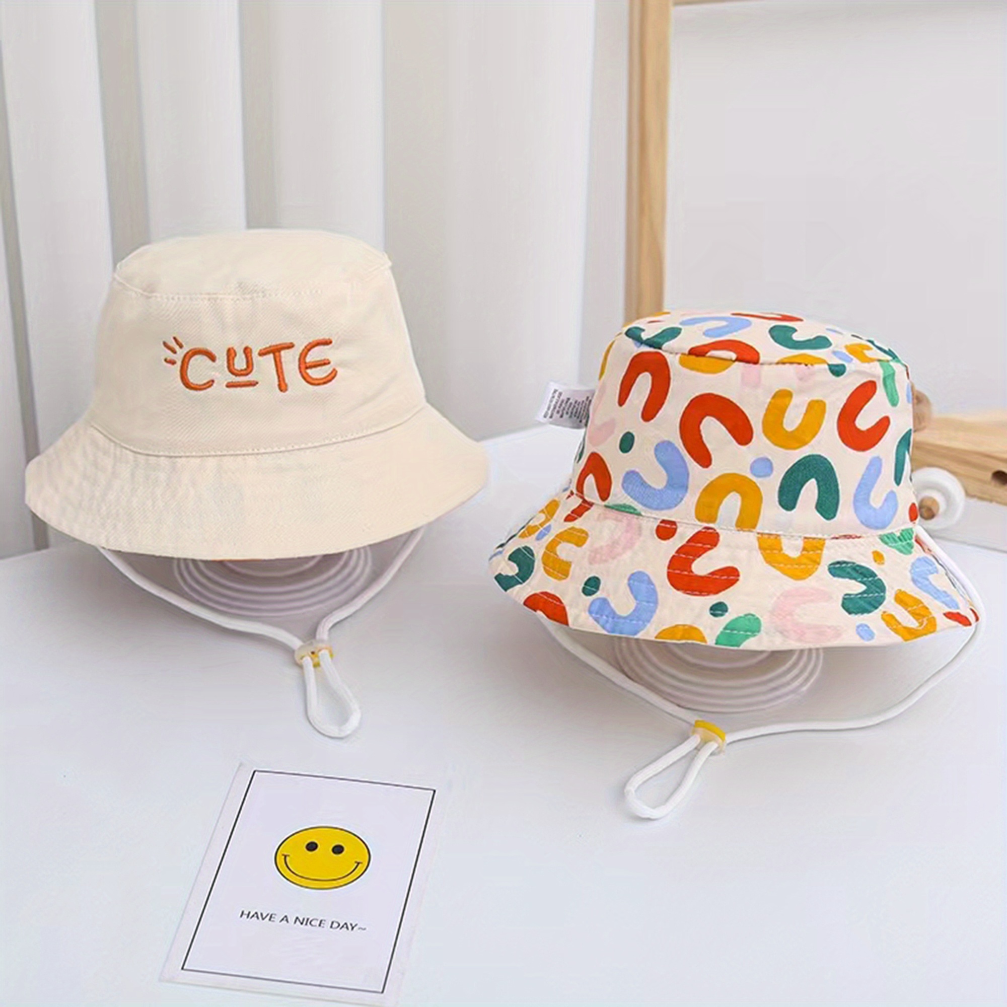 bucket hat double sided colorful embroidery - Temu display picture 2