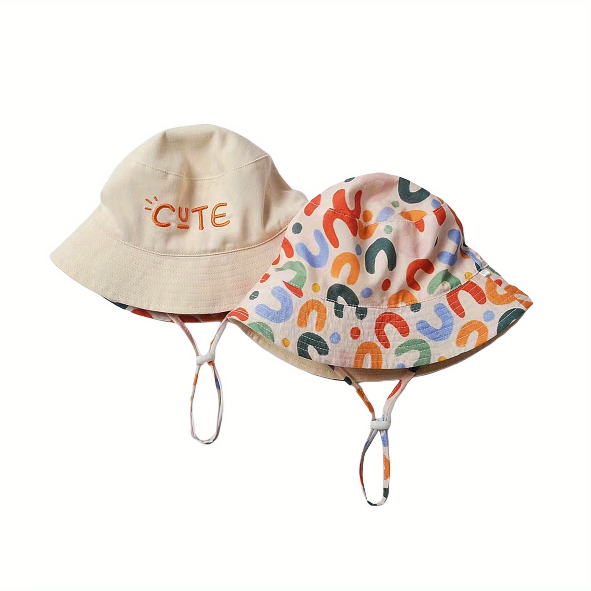 Cream Bucket Hat with Wide Brim and Embroidered Detail Women main image 3