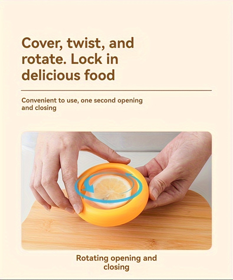 4 Fruit And Vegetable Fresh-Keeping Silicone Food Storage Containers: Stackable, Leak-Proof, Antioxidant, Portable Sealed Food Safe Lids, Suitable for Refrigerator, Kitchen, Camping