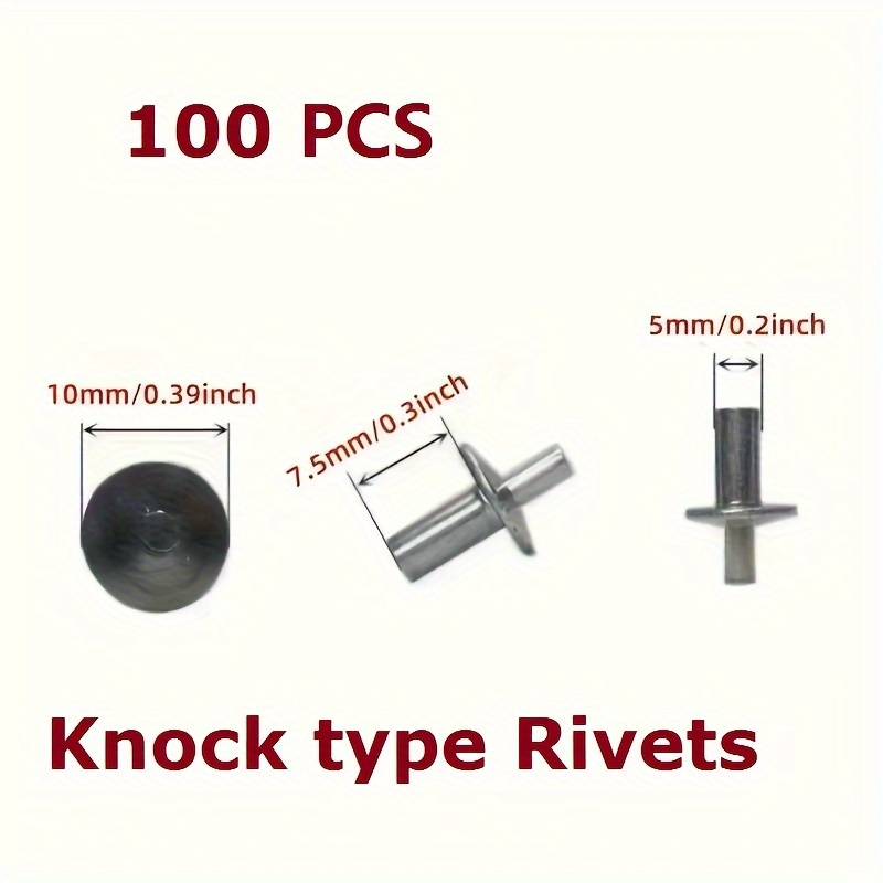 TEMU - Alloy Aluminum -in Expansion Rivets, -in Zinc-aluminum Knock Type Rivets For Fastening