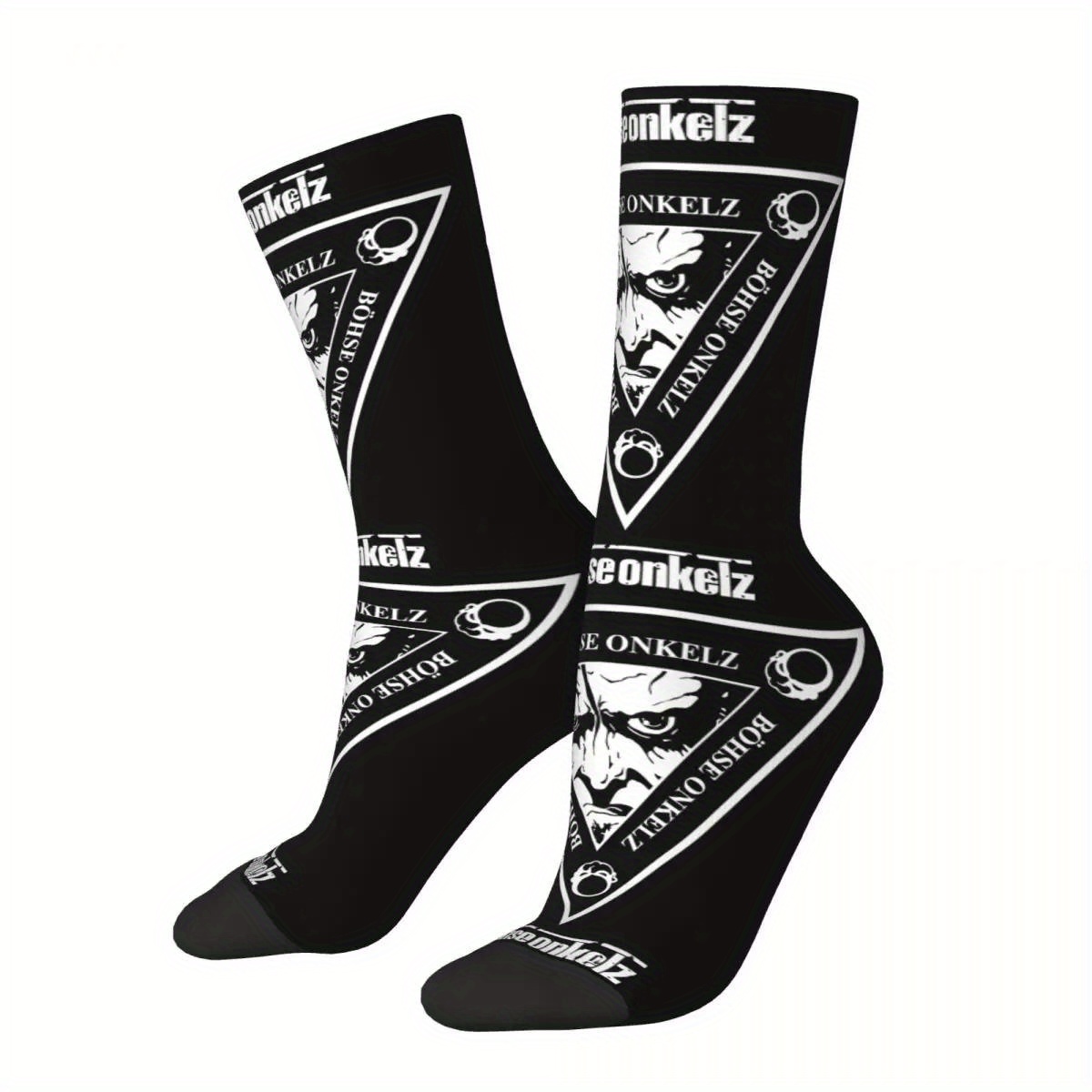 

Rock Music-inspired Seamless 3d Print Novelty Crew Socks - Breathable Polyester , Hand Wash/