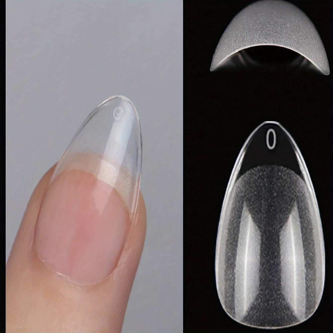 

120pcs Shaped Gel Nail Tips Set - Length, , False , Half For Diy And