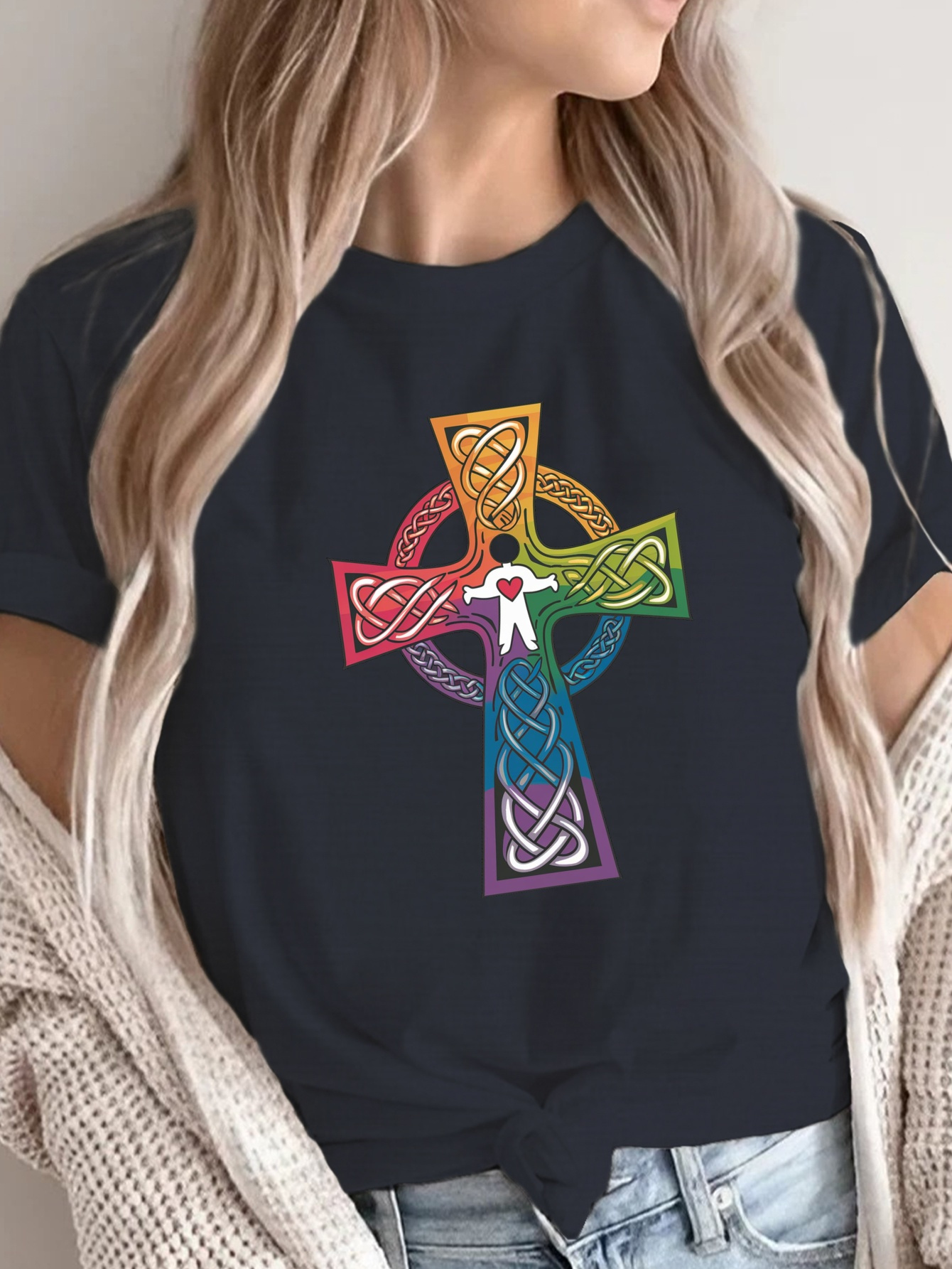 celtic cross womens t shirt temu Temu